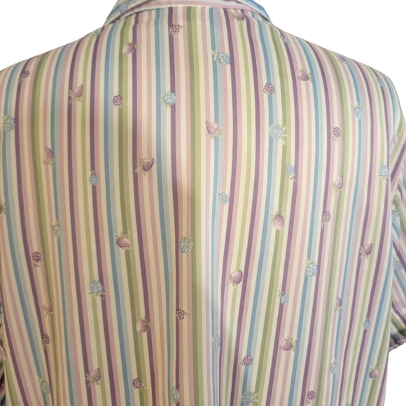 Vintage Levi Strauss Pastel Striped & Berry Print Shirt - Picture 7 of 8
